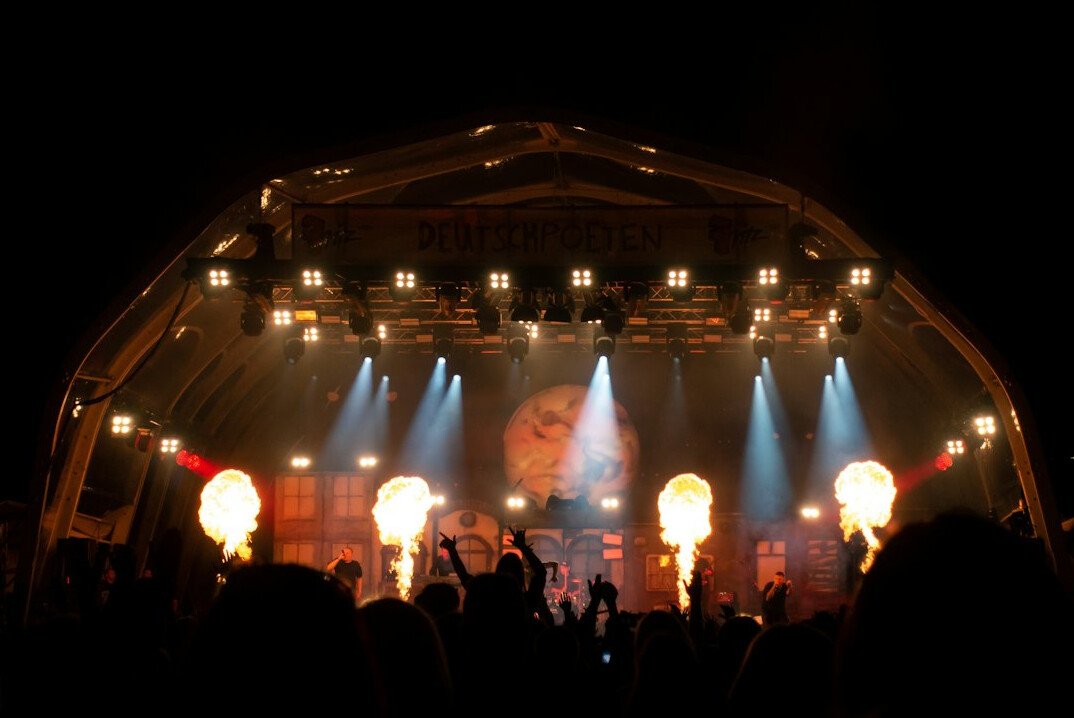 Concert stage with warm lights